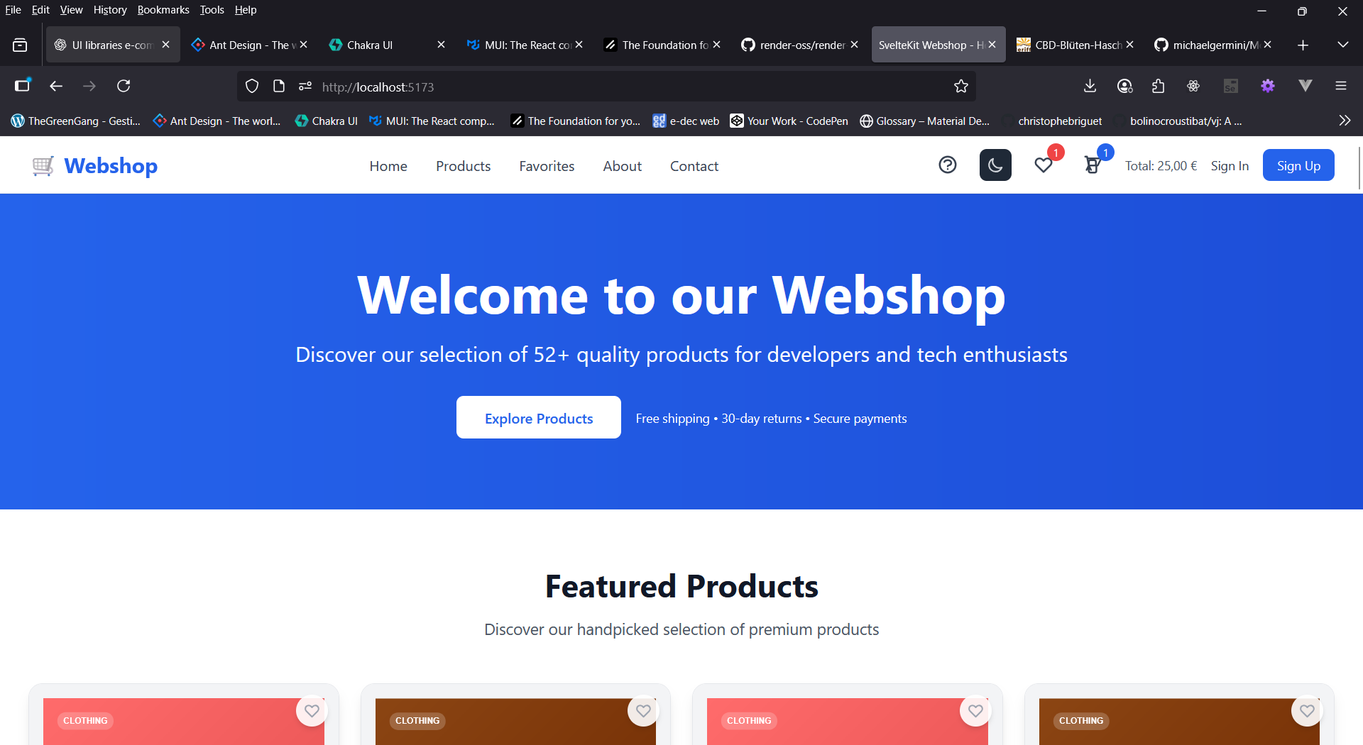 Dark mode interface showcasing modern design