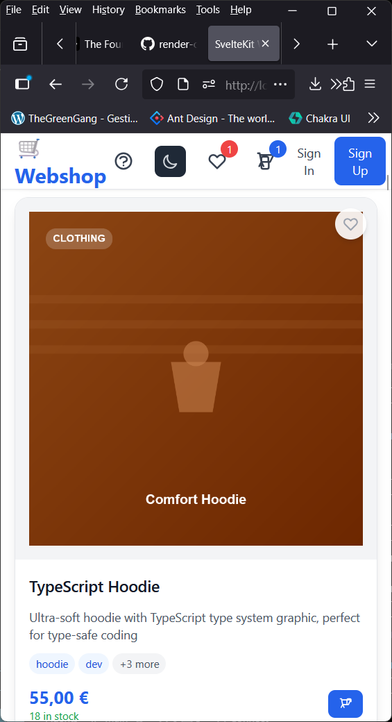 Mobile responsive design optimized for smartphones